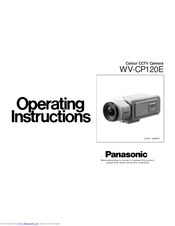 PANASONIC WV-CP120E Operating Instructions Manual
