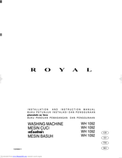 Royal WH 1092 Installation And Instruction Manual