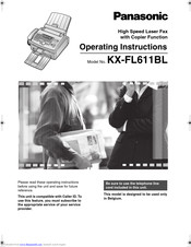 PANASONIC KX-FL611BL Operating Instructions Manual