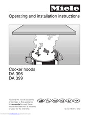 Miele DA 396 Operating And Installation Instructions