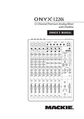 Mackie ONYX 1220i Owner's Manual
