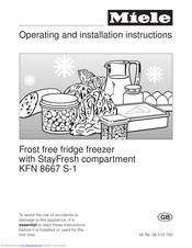 Miele KFN 8667 S-1 Operating And Installation Instructions
