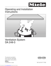 Miele DA 249-3 Operating And Installation Instructions