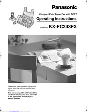 PANASONIC KX-FC243FX Operating Instructions Manual