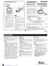 PANASONIC SLSX277J - PORT. CD PLAYER Operating Instructions Manual