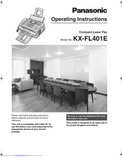 PANASONIC KX-FL401E Operating Instructions Manual
