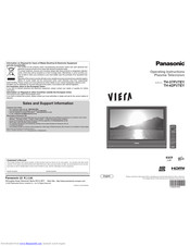 PANASONIC Viera TH-42PV7EY Operating Instructions Manual