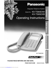 PANASONIC KX-TS85EXW Operating Instructions Manual