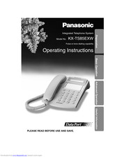 PANASONIC KX-TS85EXW Operating Instructions Manual