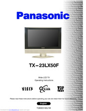 PANASONIC Viera TX-23LX50F Operating Instructions Manual