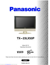PANASONIC Viera TX-23LX50P Operating Instructions Manual
