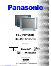 PANASONIC TX-29PS10D Operating Instructions Manual