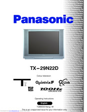 PANASONIC TX-29N22D Operating Instructions Manual