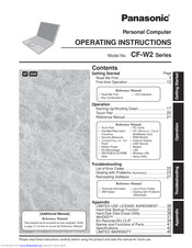 PANASONIC Toughbook CF-W2AWAZZDM Operating Instructions Manual