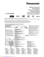 Panasonic CQ-VX100N Installation Instructions Manual