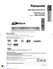 PANASONIC Diga DMR-EZ28EB Operating Instructions Manual