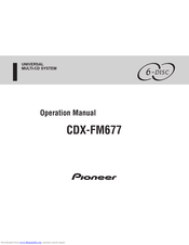 PIONEER CDX-FM677 Operation Manual