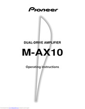 PIONEER M-AX10 Operating	 Instruction