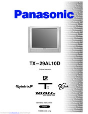 PANASONIC TX-29AL10C Operating Instructions Manual
