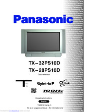 PANASONIC QuintrixF TX-32PS10D Operating Instructions Manual