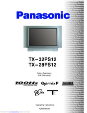 PANASONIC QuintrixF TX-32PS12 Operating Instructions Manual