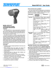 SHURE BETA 52 A User Manual