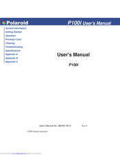 POLAROID P100I User Manual