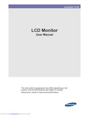 Samsung SyncMaster TC180 User Manual