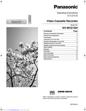PANASONIC NV-MV21GH Operating Instructions Manual