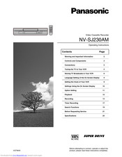PANASONIC NV-SJ230AM Operating Instructions Manual