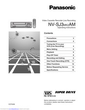 PANASONIC NV-SJ3MK2AM Operating Instructions Manual