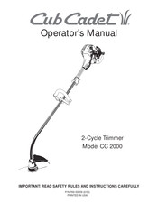 Cub Cadet CC 2000 Operator's Manual