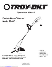 Troy-Bilt TB45E Operator's Manual