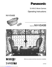 PANASONIC NV-VS40B Operating Instructions Manual