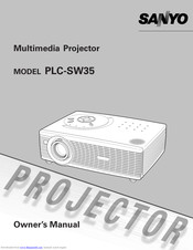 SANYO PLC-SW35 Owner's Manual