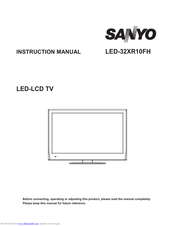 SANYO LED-32XR10FH Instruction Manual