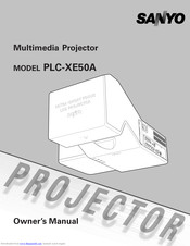 SANYO PLC-XE50A Owner's Manual
