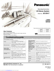 PANASONIC SCEN17 - DESKTOP CD AUDIO SYS Operating Instructions Manual