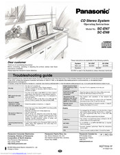 PANASONIC SCEN7 - DESKTOP CD AUDIO SYS Operating Instructions Manual
