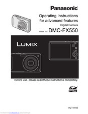 PANASONIC LUMIX DMC-FX580 Operating Instructions Manual