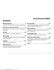 SONY ERICSSON W300c User Manual