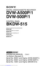 SONY DVW-A506 Manuel De Fonctionnement