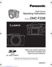 PANASONIC LUMIX DMC-FZ2B Operating Instructions Manual