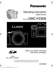 PANASONIC LUMIX DMC-FZ3EB Operating Instructions Manual