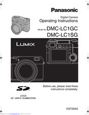 PANASONIC LUMIX DMC-LC1GC Operating Instructions Manual