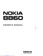 Nokia 8860 - Cell Phone - AMPS Owner's Manual
