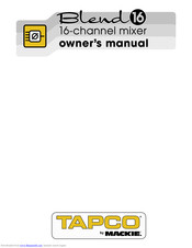 Tapco BLEND16 Owner's Manual