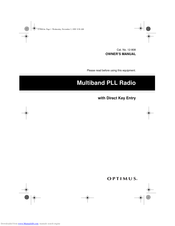 Optimus Multiband PLL Radio Owner's Manual