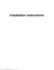 Siemens Oven Installation Instructions Manual