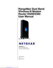 NETGEAR DGND3300 - RangeMax Dual Band Wireless-N DSL Gateway Wireless Router User Manual